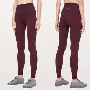 Lululemon Align Pant *Full Length 28" Leggings Dark Adobe red 31183